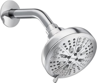 Amazon has the Moen Hydro Energetix Eight-Function 5″ Diameter Spray Head Standard, Chrome $16.44 + Free Shipping 