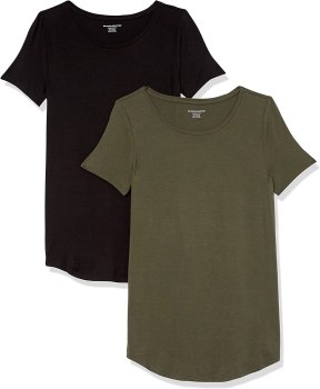 2 Pack For $4.80 Amazon Essentials Women’s Short-Sleeve Scoopneck Tunic, Pack of 2