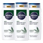3 Pack of 16.9oz NIVEA MEN Sensitive Calm Body Wash with Vitamin E and Hemp Seed Oil only $7.88 Or less if you Subscribe!