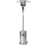 46,000 BTU Outdoor Propane Patio Heater with Wheels Stainless Steel $99.99 + Free Shipping