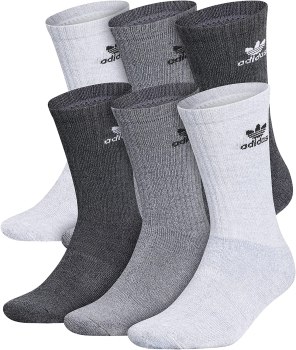 6 Pairs Of adidas Originals Adult Trefoil Crew Socks For $9-$10 Shipped From Amazon