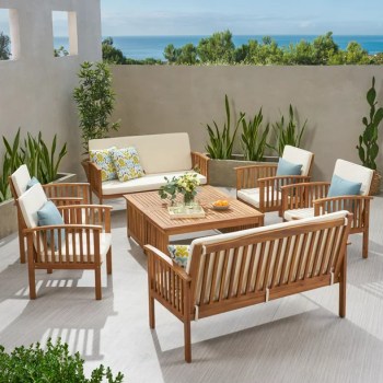 RUN!!!!!  Noble House Tucson 8 Piece Outdoor Set For $285.85! (down from $1000+)