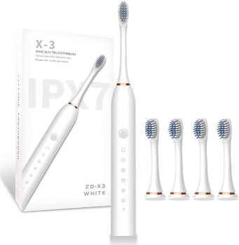 Sonic Electric Toothbrush With 4 Brush Heads For $7.00