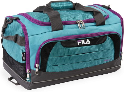 Fila Cypress Small Sport Duffel Bag, Teal/Purple, One Size For $9.60 (usually $40)