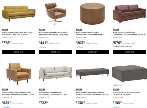 Huge Sale on Amazon Brand furniture! 50% off!