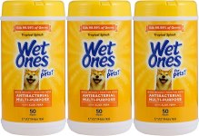 Wet Ones for Pets Multi-Purpose Dog Wipes with Aloe Vera, 50 Count – 3 Pack For $11.72