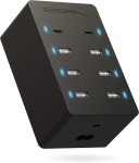 Stand-alone charger. It does not require a computer to work, only electricity. Includes a flush mounting bracket. 6 USB Ports providing up to 15W per port, with a shared total maximum of 50W. 2 PD ports providing up to 28W per port, with a shared total of maximum of 50W. AC 100-24OV input voltage is ideal for international travel. PD 3.0 ports can provide: 5V/3A, 9V/3A, 12V/2.5A, 15V/2A, 20V 1.5A (shared maximum 50W).
