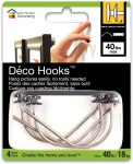 Hot! 78% Off 4 Pack For $3!!  DecoHooks Perfect for hanging pictures, clocks, mirrors and other wall decor in drywall
