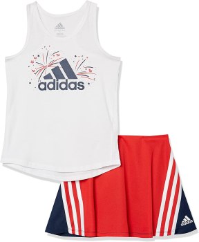 Few Sizes For $6.65 (usually $40) adidas Girls’ 2 Piece Tank Skirt Set