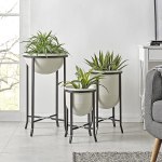 3-Piece Set Indoor or Outdoor Raised Flower Pot For $59 (usually $170)