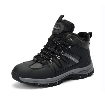 Men’s Leather Non-Slip Snow And Hiking Boots (3 Colors) For $15