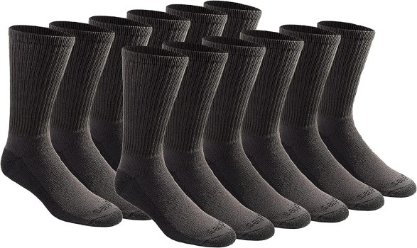 12 Pack For $12.99 Dickies Men’s Dri-tech Moisture Control Crew Socks