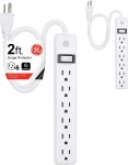 2-Pack GE 6-Outlet Power Strip $8.99 + Free Shipping w/Prime ($4.50 Each)