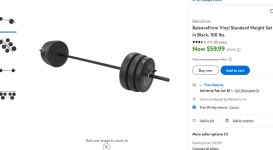 100 Pounds BalanceFrom Vinyl Standard Weight Set $59.99 + Free Shipping