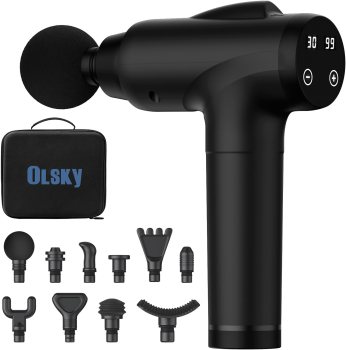 Olsky massage gun deep tissue, handheld electric muscle massager for $20.70