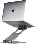 Ergonomic Laptop Stand For Desk, Adjustable Height Up To 20″, Laptop Riser Portable Computer, Laptop Stands, Fits All MacBook, Laptops 10 15 17 Inches, Pulpit Laptop Holder Desk Stand