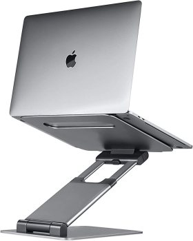 Ergonomic Laptop Stand For Desk, Adjustable Height Up To 20″, Laptop Riser Portable Computer, Laptop Stands, Fits All MacBook, Laptops 10 15 17 Inches, Pulpit Laptop Holder Desk Stand