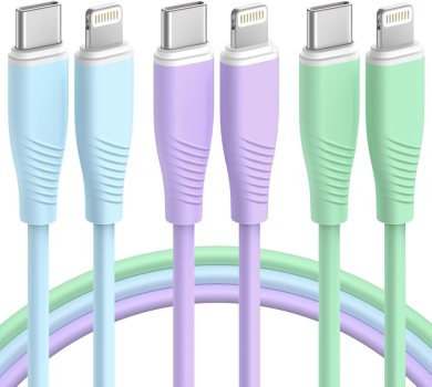 This 3 pack of lightning cables are on sale 50% off only $3.99 !! use promo code VT735F27 in at checkout 🛒