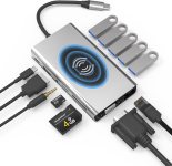 13-in-1 Docking Station, Multiport Adapter USB C Hub for Lenovo/HP/Dell/MacBook