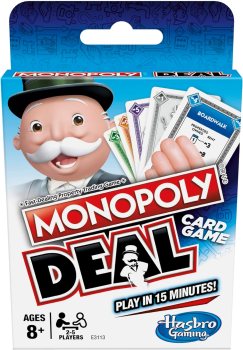 Monopoly Deal Quick-Playing Card Game for Families, Kids Ages 8 and Up and 2-5 Players
