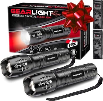 Lightning Deal: 2 Pack Of GearLight S1000 LED Flashlights For Just $7.49 From Amazon After Stacking Discounts!