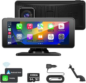 Portable CarPlay screen with dash cam on sale 50% off only $64.99 !! Use promo code NPBD6B2W in at checkout 🛒