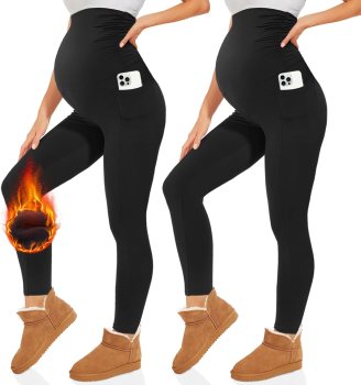 2 pack of maternity 🤰 fleece leggings currently on lightning ⚡️ deal around $23 !!