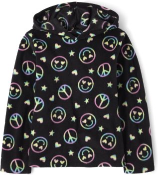 This print on this girls fleece pullover is on sale 66% off only $6.74 !!