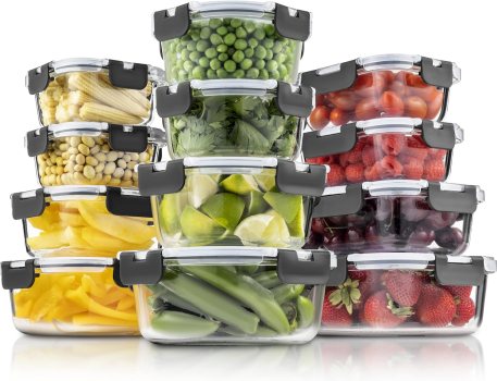 Glass storage sets on sale 🥳🥳🥳 Meal prep containers clip the coupon ✂️✂️✂️12 pack set on sale 29% off $26.99 !!