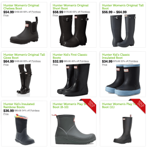 SELLING OUT!

Hunter Boots from ONLY $34.99!