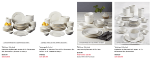 Macy’s 42-Piece Dinnerware Sets $39.99 (Down from $130.00)