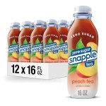 12 Bottles Of Snapple Apple, Peach, Or Zero Sugar Peach Tea from $9.45 (less if you subscribe)