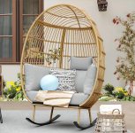 Rocking Wicker Egg Chair For $128.76 Shipped From Amazon