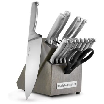 🔥 15 Piece Kitchen Knife Set with Self Sharpening Block from ONLY $79.99!