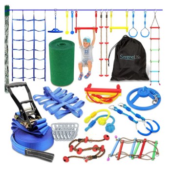 SereneLife 50′ Ninja Slackline Obstacle Course