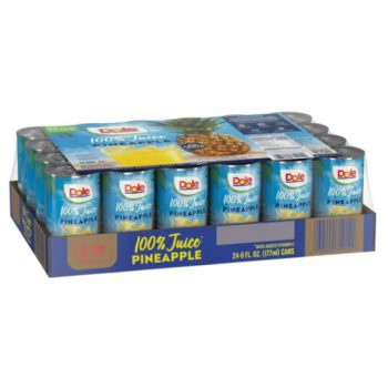 24-count Dole all natural 100% pineapple juice for $11