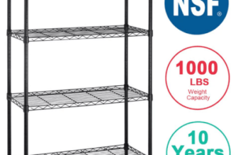 BestOffice 4-shelf wire shelving unit for $38