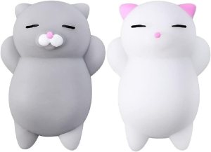 Nutty Toys Squishy Cat Set - 2" Soft Silicone Kawaii Kitties, Top Stress Relief Toy 2024 Unique Gifts for Teens Kids Women Men Adults Best Teenage Girls Teen Boy Tween Christmas Stocking Stuffers Idea