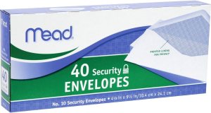 1 Mead Letter-Size Envelopes, 40 ct, $2.54 $5.09