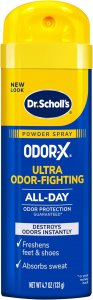 1 Dr. Scholl's Odor-X Powder Spray, 4.7 oz, $4.97