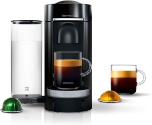 Nespresso VertuoPlus Deluxe Coffee and Espresso Machine by De'Longhi, 60 ounces, Piano Black