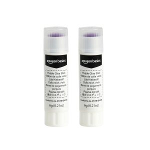 Amazon Basics Washable Glue Sticks, 2 ct $0.25
