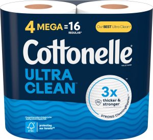 1 Cottonelle Toilet Paper, 4 ct (119.6 sq ft), $5.59