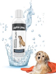 Smiling Paws Pets - Itch Relief Shampoo for Pets - Contains Benzoyl Peroxide - Kills Fleas - Relieves Allergies, Itching, Dermatitis, Mange, Dandruff, Acne, Demodex, Seborrhea, Pyoderma - 12oz