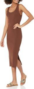 The Drop Women's Yasmin Rib Midi Sweater Tank Dress