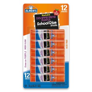 1 Elmer's School Glue Sticks, 12 ct, $4.47 $12.59