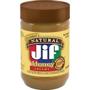 1 Jif Natural Creamy with Honey Peanut Butter, 16 oz, $3.12