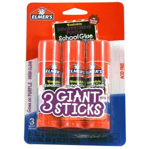 1 Elmer's Giant Purple Glue Sticks, 3 ct, $2.88 $6.99