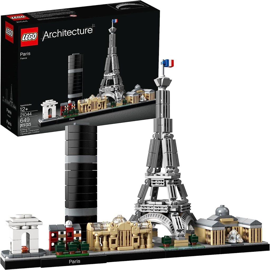 LEGO Architecture Paris Skyline, Collectible Model Building Kit with Eiffel Tower and The Louvre, Skyline Collection, Office Home Décor, Unique Gift to Unleash Any Adult's Creativity, 21044