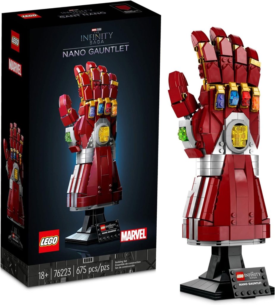 LEGO Marvel Nano Gauntlet, Iron Man Model with Infinity Stones, 76223 Avengers Endgame Film Set, Collectable Memorabilia, Gift Idea for Adults and Teens
